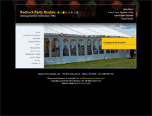 Tablet Screenshot of bedrockpartyrentals.com